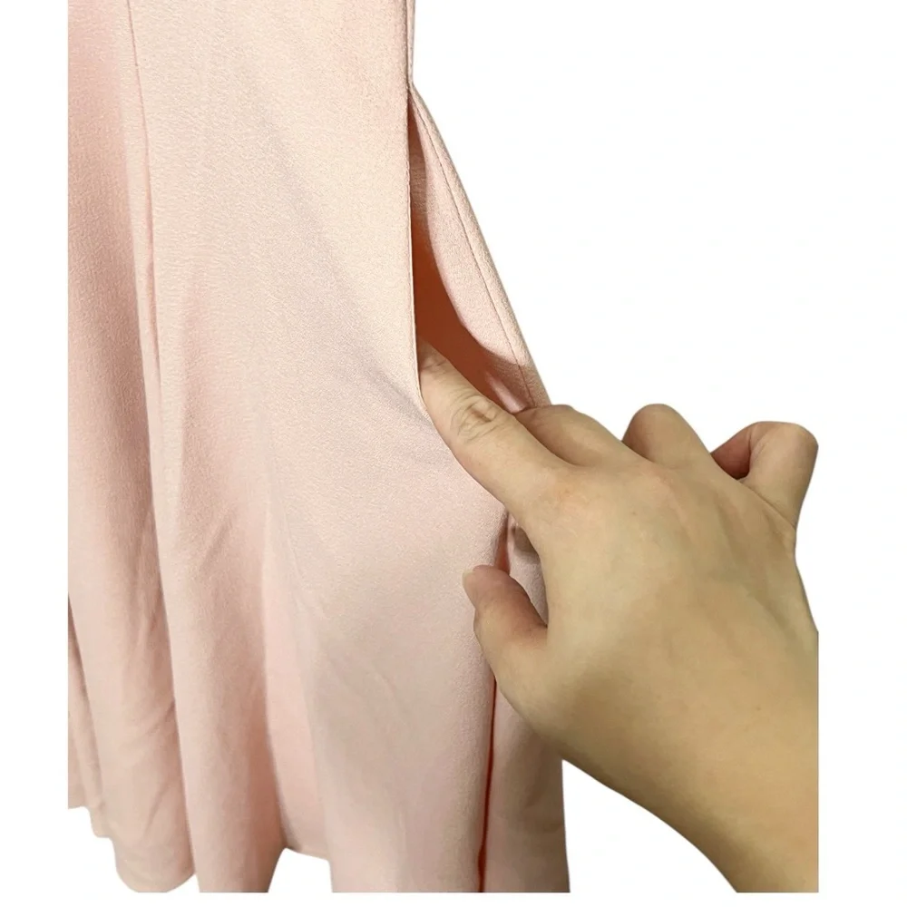 Gal Meets Glam Edith Midi Dress Pink Fit & Flare Short Sleeve Size‎ 10 - Picture 7 of 10